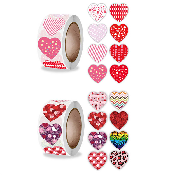 하트 스티커 포장 롤, 1세트, A+B 8,000원