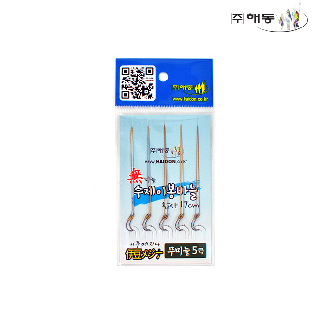 해동 민물낚시 붕어묶음 수제 이봉 바늘 이두메지나 합사 무미늘, 현재가 1,500원