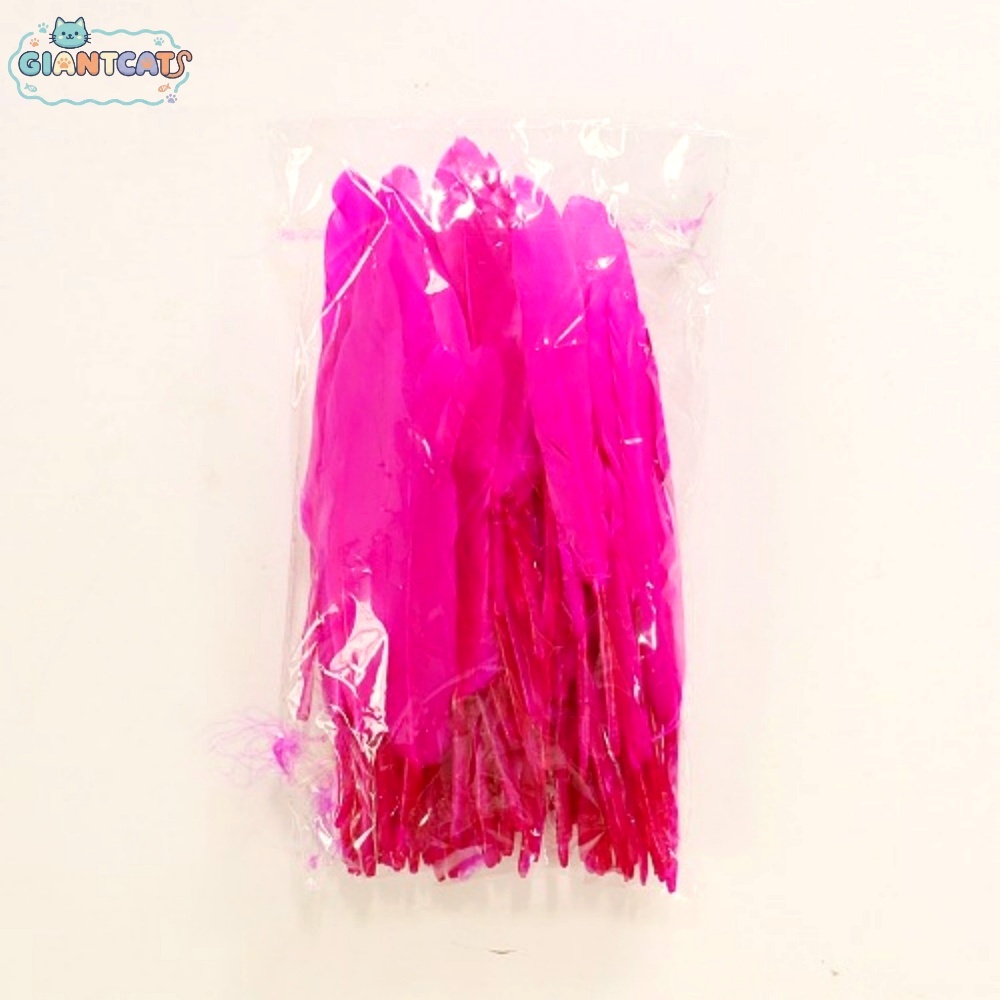 자연 깃털 진분홍 공예 장식 파츠 펜 귀걸이 머리장식 먼지털이 브러쉬 자이언트캣 8,100원