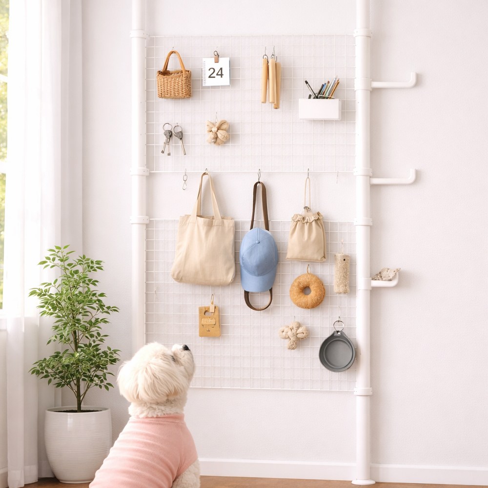 모아룸 행거 타공판 매직파티션 스탠드형, 화이트 70,200원