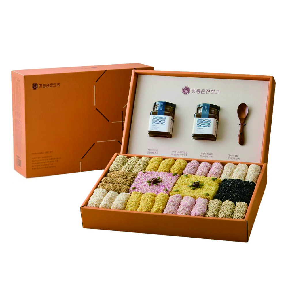 강릉은정한과 청연화 조청유과 선물세트(실크보자기 포장) 수제 전통과자 명절 설날 추석 부모님 상견례선물, 1세트, 1.5kg 62,000원