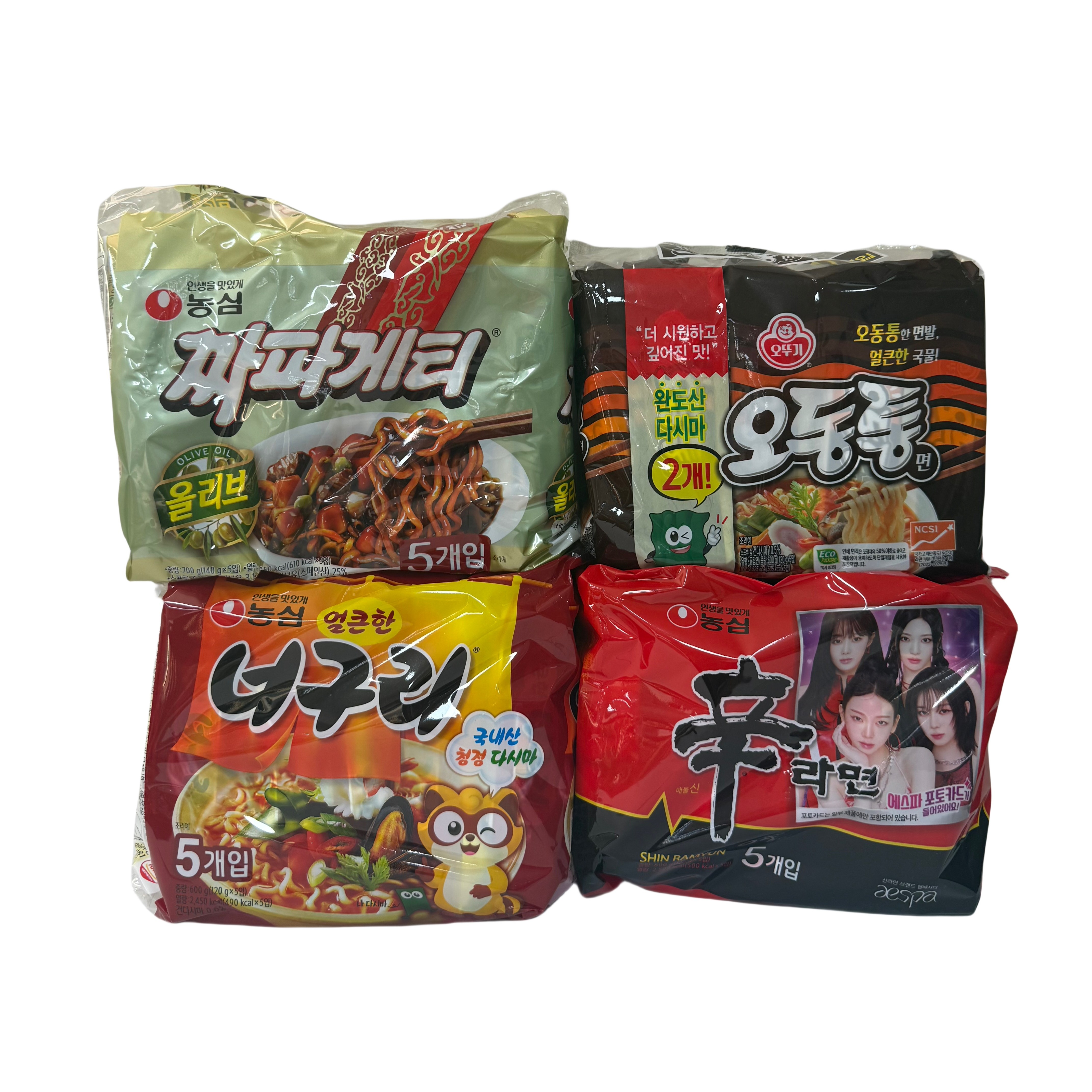 (장우)인기라면!! 신라면5입+얼큰너구리5입+짜파게티5입+오동통5입, 20개 23,800원