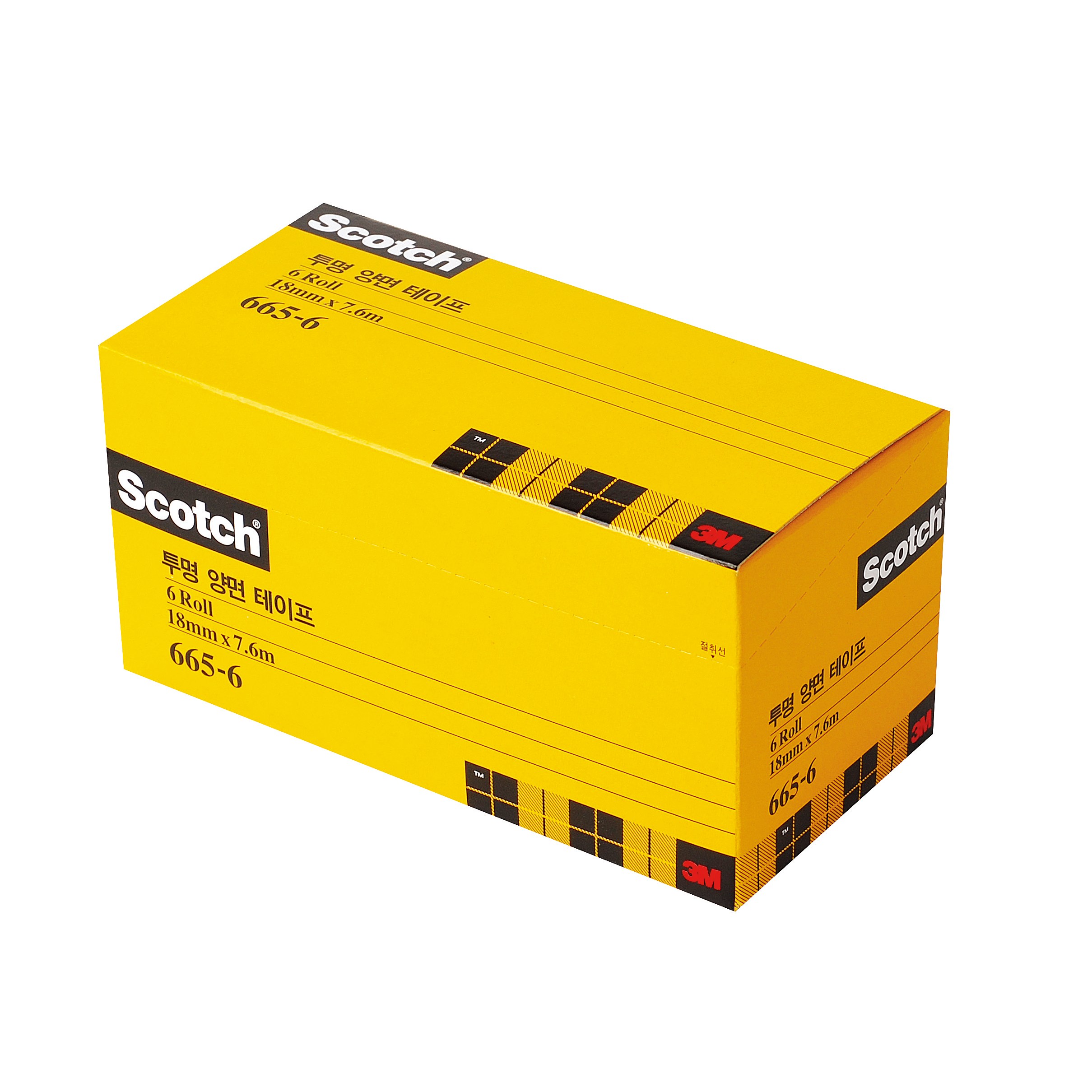 3M 투명양면테이프 리필 18mm 오피스팩 6롤 14,000원