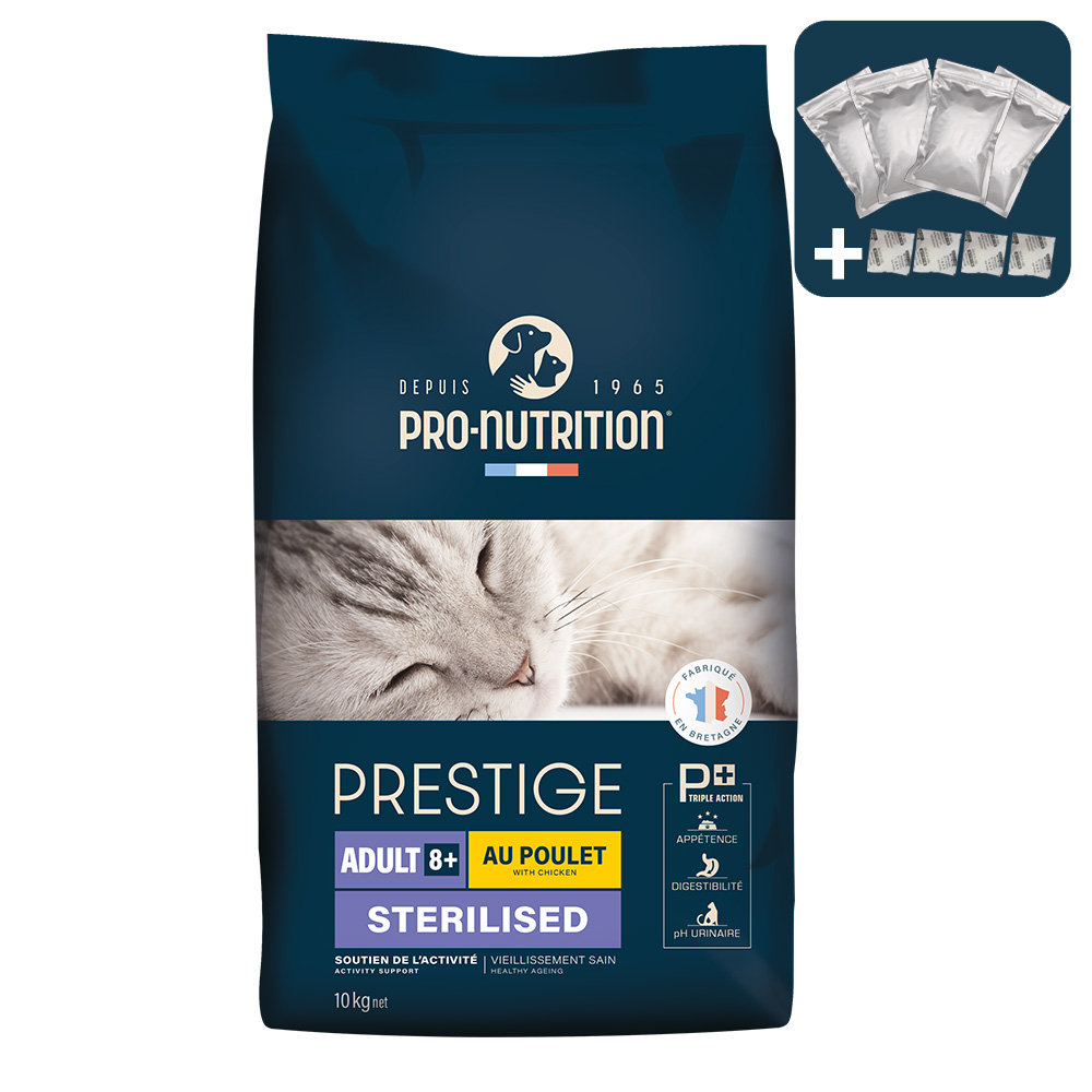 프레스티지 캣 시니어 대포장 사료 소분팩 4매 증정, 1개, 10kg, 닭+칠면조 99,000원
