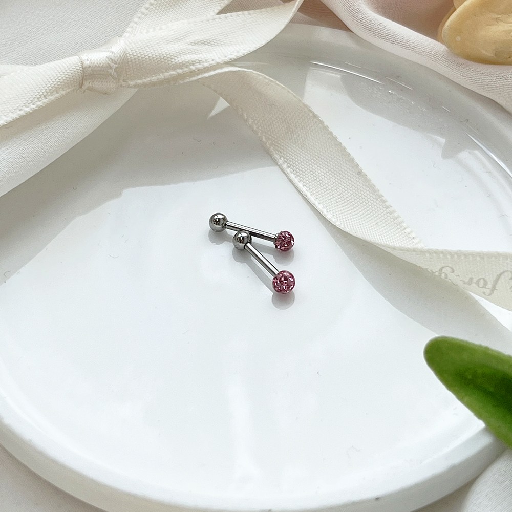 미다미 [2P케이스세트] 3mm 안 빠지는 코팅처리 점토볼 8mm바 피어싱세트 9,900원