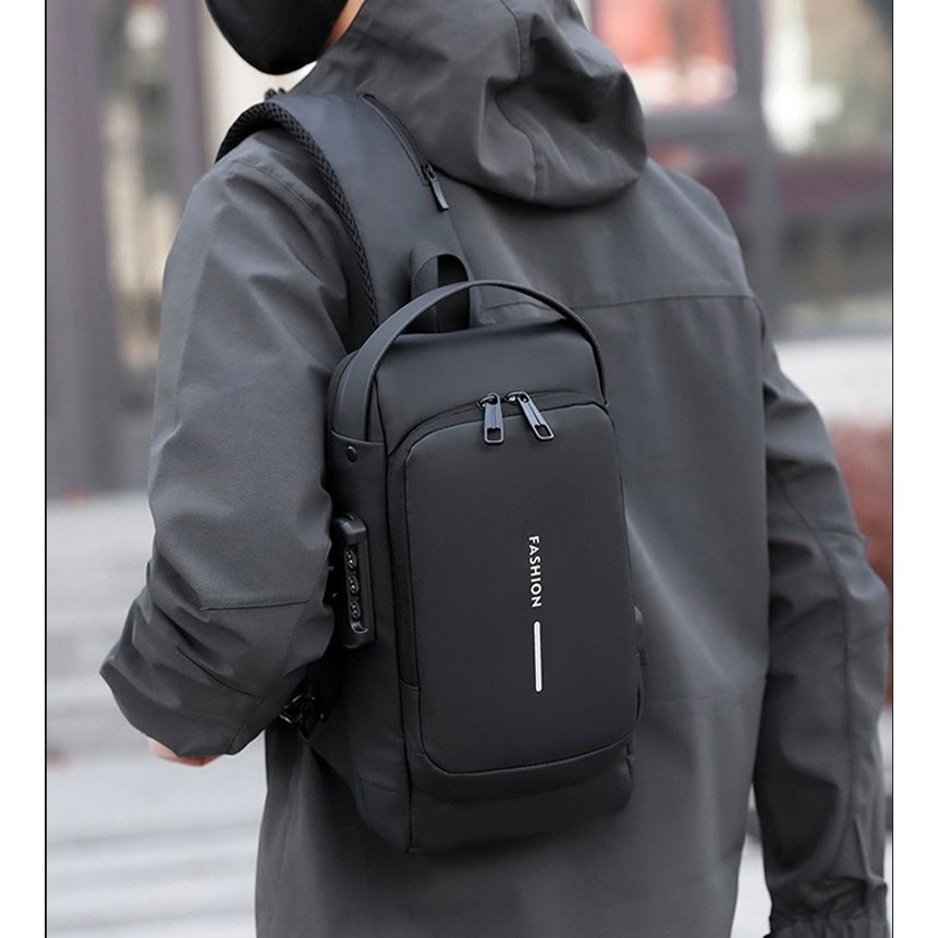 슈가로프 남성 도난방지 여행용 가방 잠금 방수 슬링백 9,900원