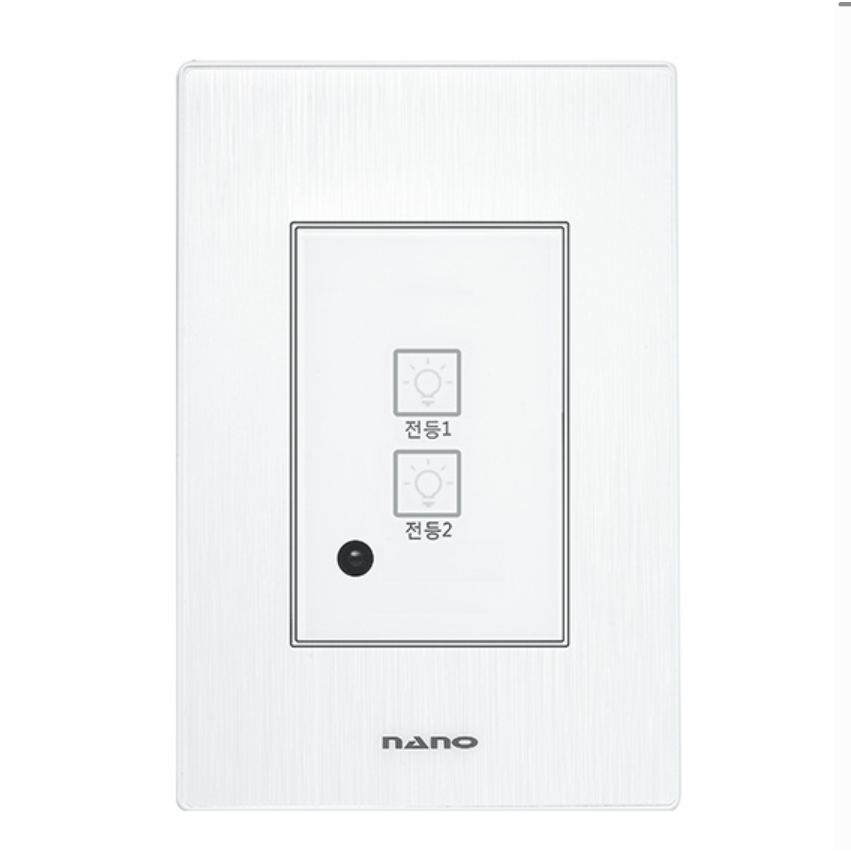 국산 (주) 나노 무선 터치 아트2 스마트 전자식 스위치 2구 화이트(리모컨 별도구매) 34,500원