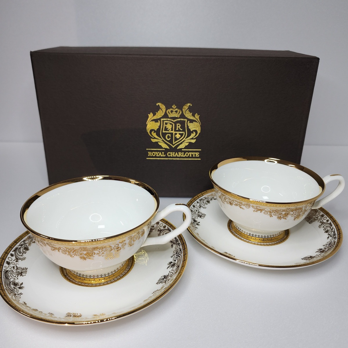 고급 커피잔세트 로얄샬롯, 1세트, 화이트금장 2인조4P, 현재가 297,000원