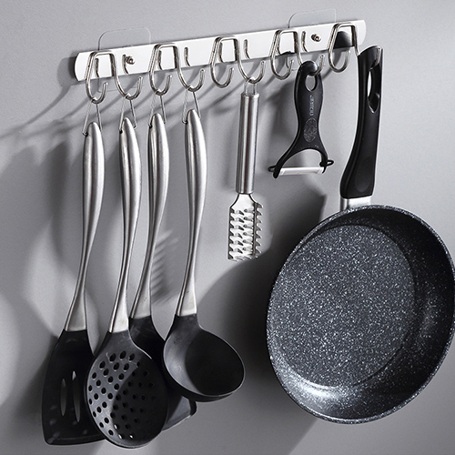 무타공마켓 접착식 조리도구걸이 거치대 + 나사대용스티커2개, 1개 15,900원