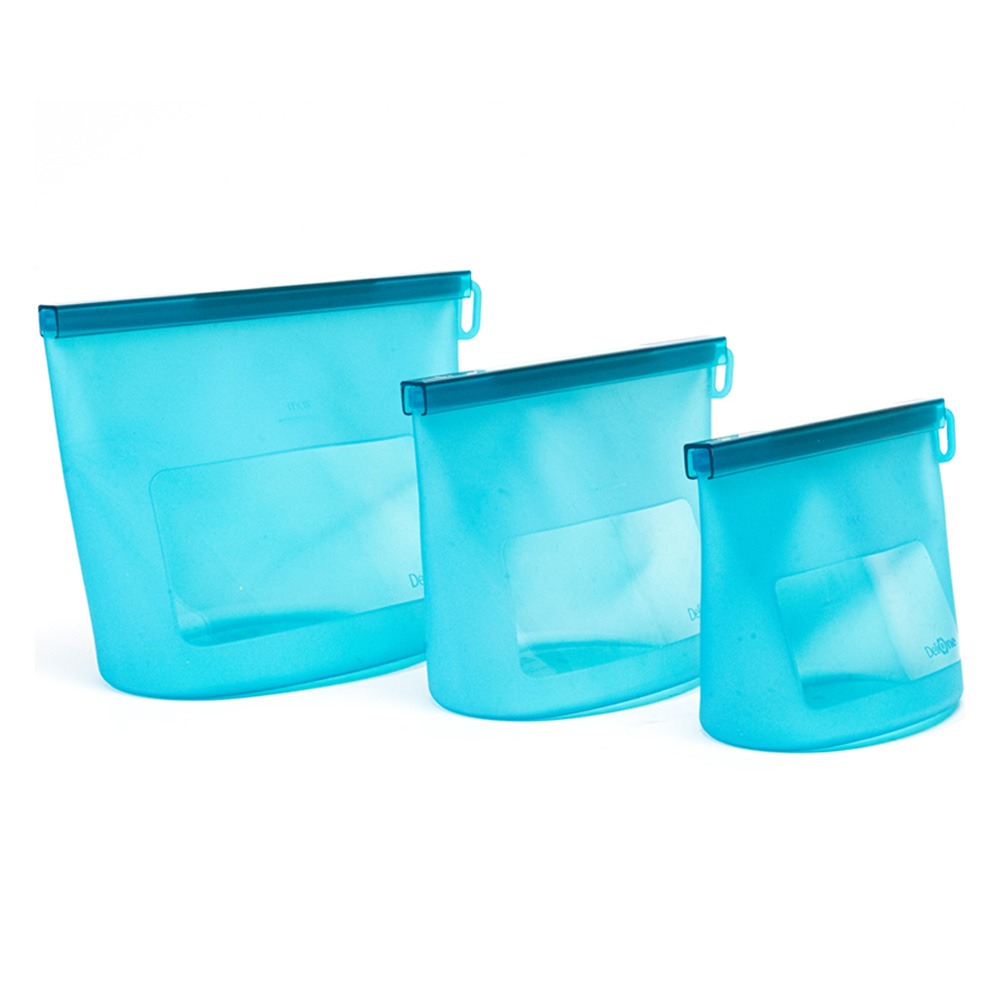 델리원 플래티넘 실리콘 지퍼백 S + M + L 세트 블루, 혼합, 1세트 32,900원