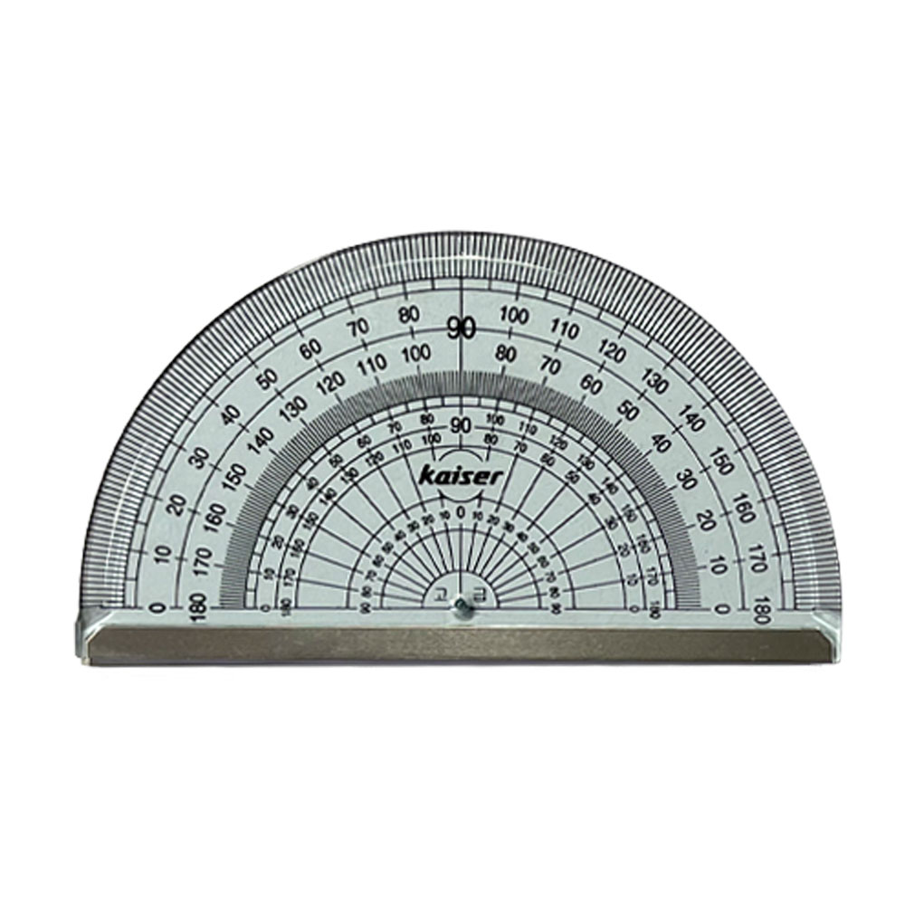 나리아 안전 각도기 스틸 각도자 학교 준비물 문구 학용품 제도, 1개, 블루 4,100원