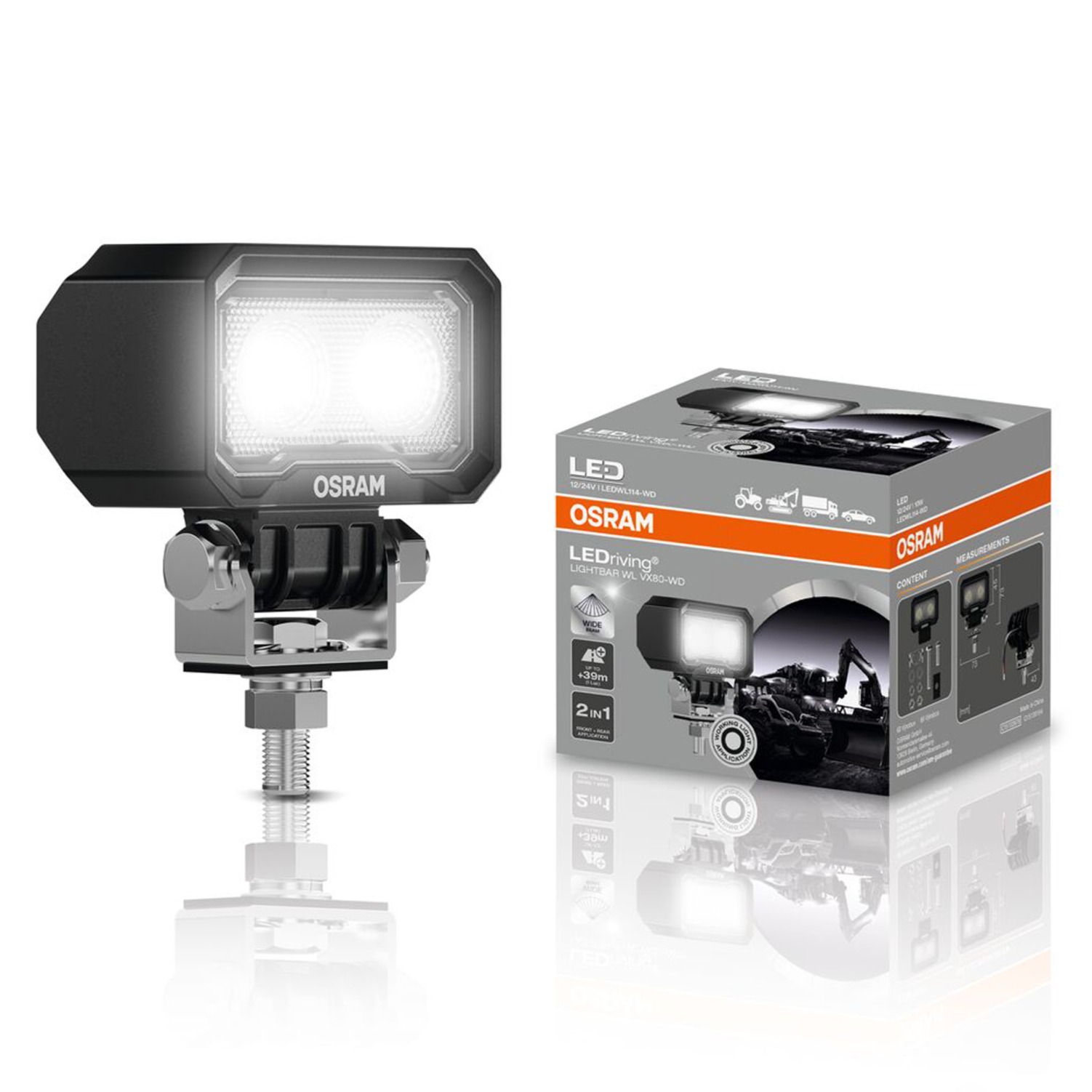 오스람 차량용 12V / 24V LED 써치라이트 작업등 라이트바 114-WD, 1개 35,000원