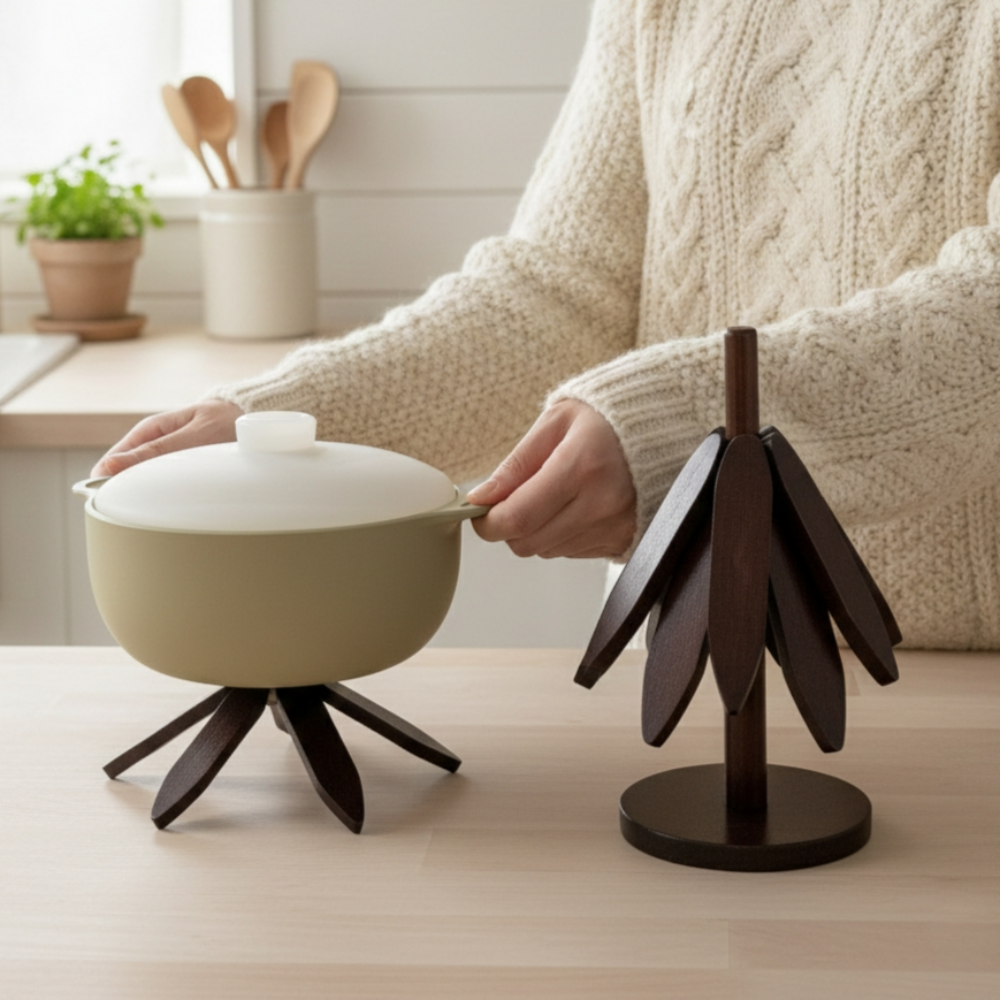 라곤 변형없는 내열성 원목 냄비 받침 12,400원