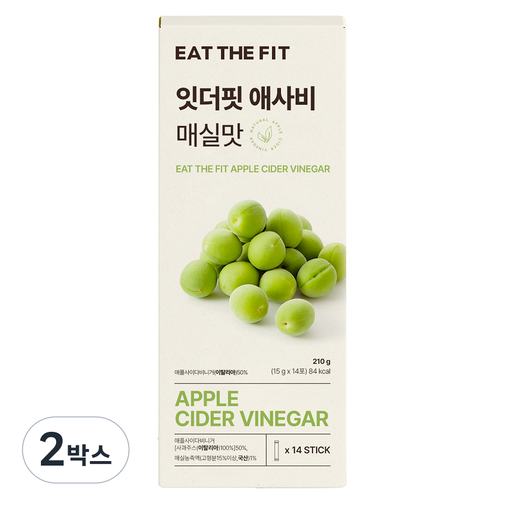 잇더핏 비니거핏 애플사이다비니거, 14포, 2박스, 210g 35,600원