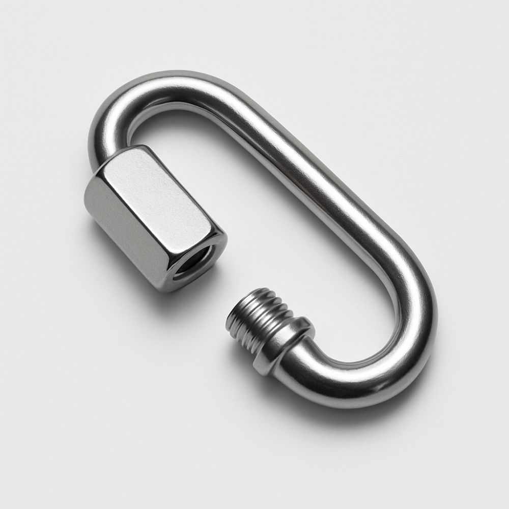 퀵링크(스텐) 스텐비너 카라비너 캠핑 등산고리 로프 클립 D형 카라비나 강철비너 소형 M4(5개입), 5개, 스텐 퀵링크 37,550원