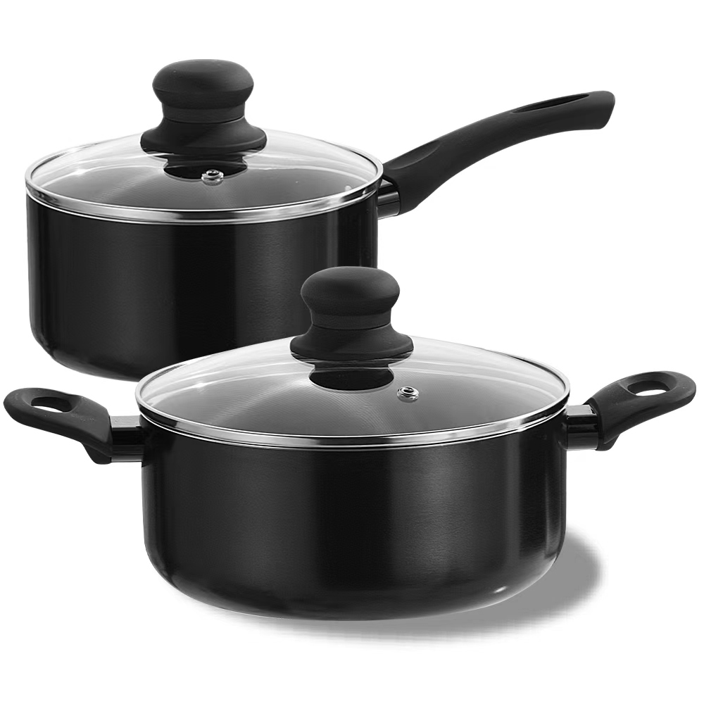 FANOBO도자기 냄비 투피스, 1세트, 편수냄비16cm+양수냄비20cm, 블랙 30,900원