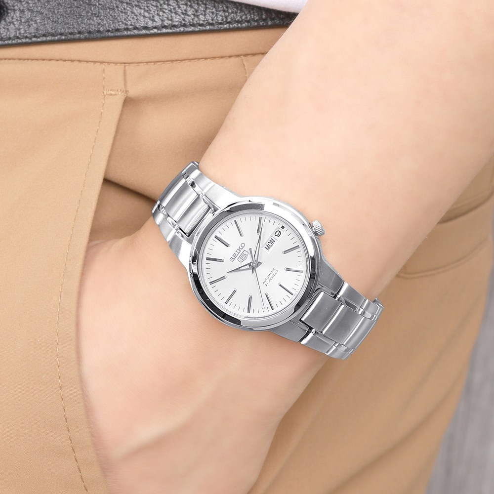 세이코5 남성 오토매틱 오프화이트 다이얼 손목시계, 현재가 227,050원