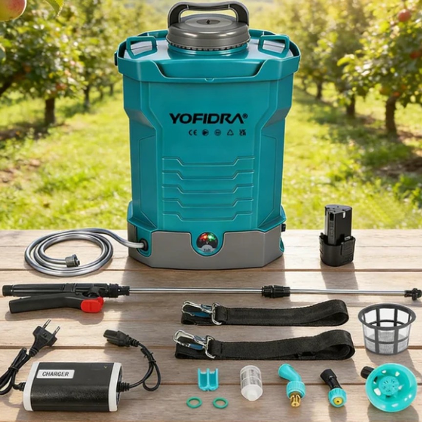 10L 전동분무기 대용량 배부식 충전식 자동 농약 살포기, 배터리 1개 포함 1세트, 1개 67,600원