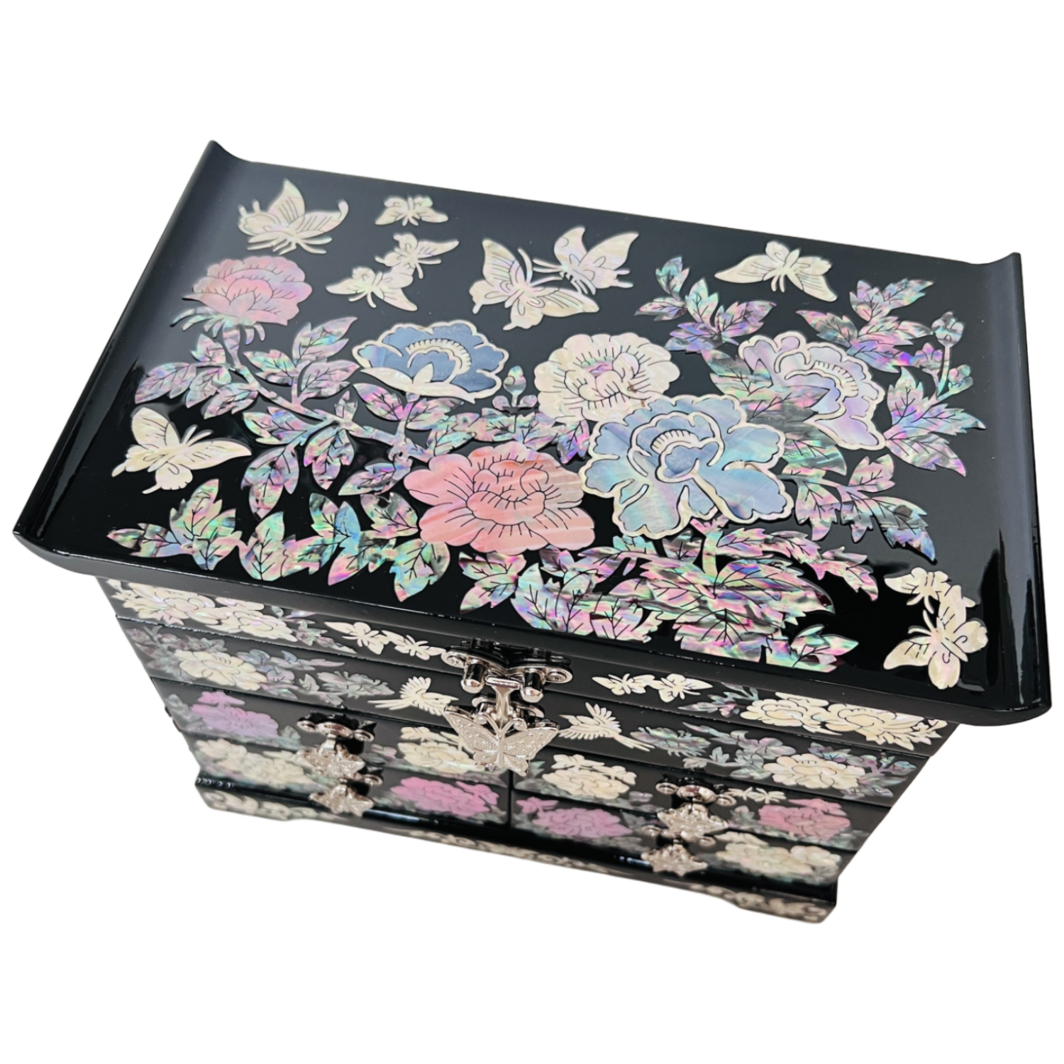 아이리스 블랙 4단 고급 자개함 나전칠기보석함 5단 자개보석함 외국인선물 149,000원