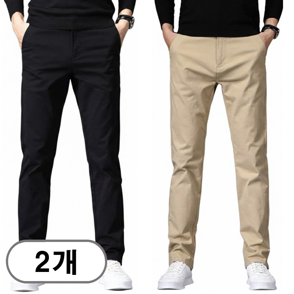 차쿠 1+1 남성 캐주얼 스판 바지 면바지 코튼 팬츠 작업바지 여름 겨울 기모 스판바지 중년 빅사이즈 45,800원