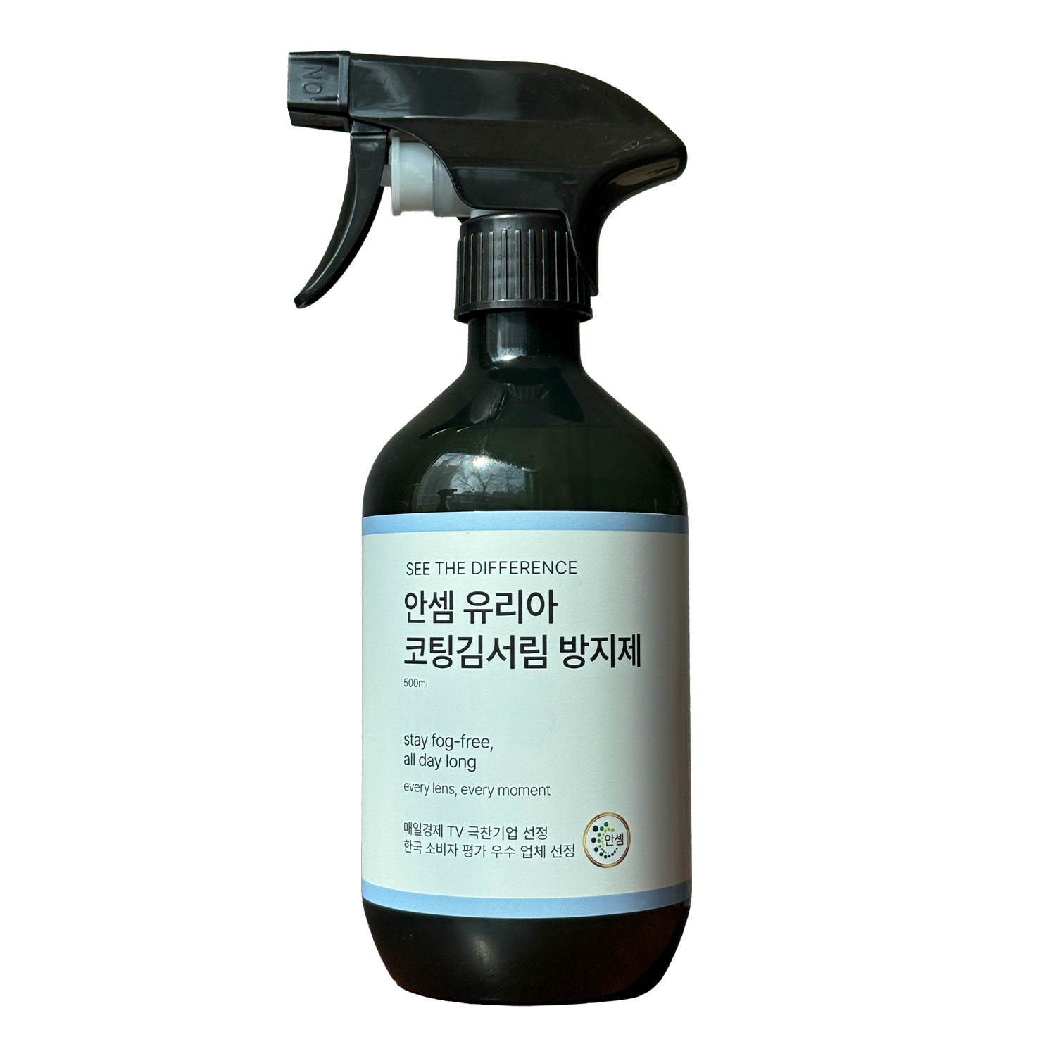 안셈 유리아 코팅 김서림방지 창문 욕실 거울 자동차 올인원 유리 세정제 500ml,1개, 1개, 500ml 22,500원