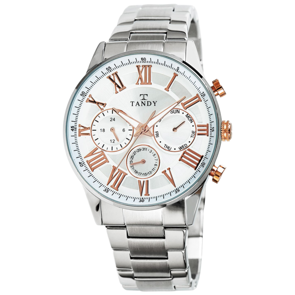탠디 TANDY 클래식 남성용 멀티펑션 메탈시계 3713 로즈골드(탠디 쇼핑백 증정) 99,000원
