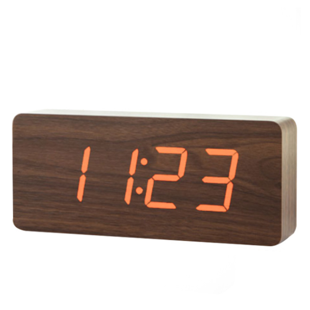 잇츠온 무소음 LED 우드 탁상시계 대, 월넛 17,000원