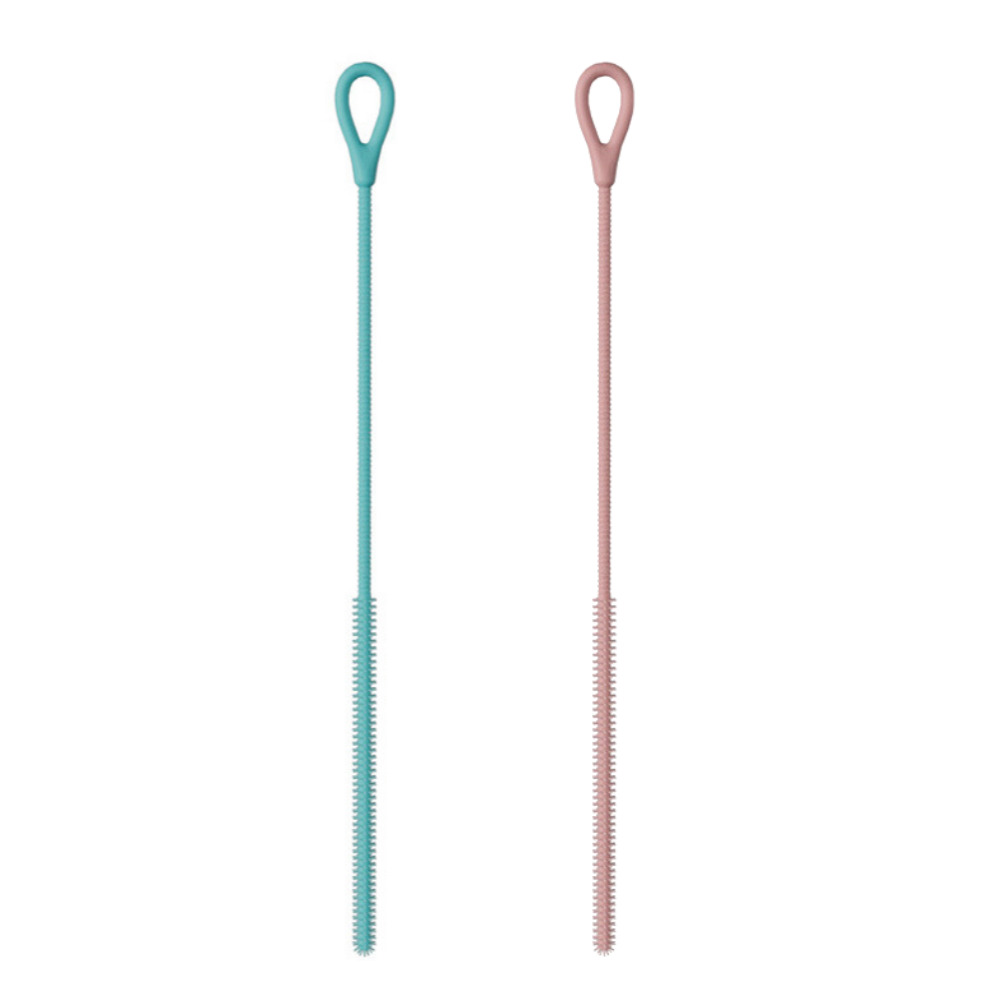 일상채움 손상없는 부드러운 실리콘 빨대 세척솔, 핑크+블루, 2개 8,700원