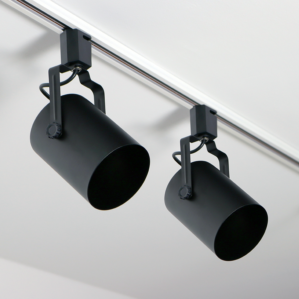 플랜룩스 파30 원통 레일 등기구 레일조명, 흑색, 2개 14,900원