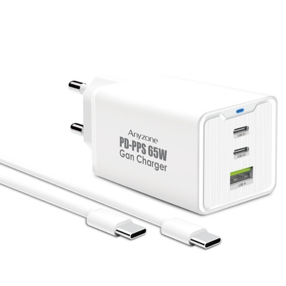 애니존 PD PPS 65W 3포트 GaN 초고속 충전기, 1개 30,360원