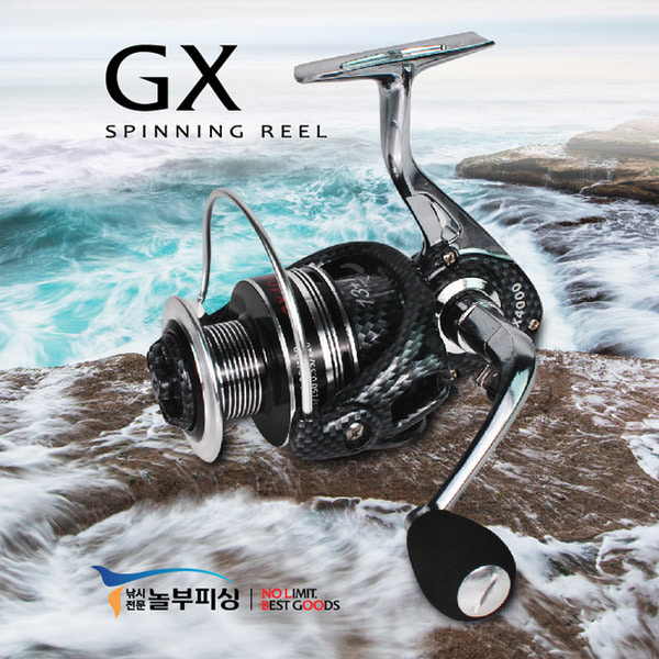 놀부피싱 GX 스피닝릴 바다 원투 민물 루어낚시, GX-5000, 혼합 색상 42,360원