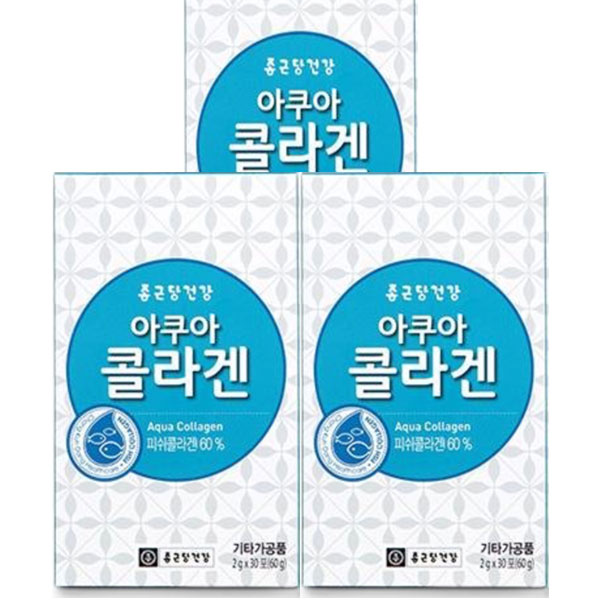 종근당건강 아쿠아 콜라겐 30포, 60g, 3개 26,500원