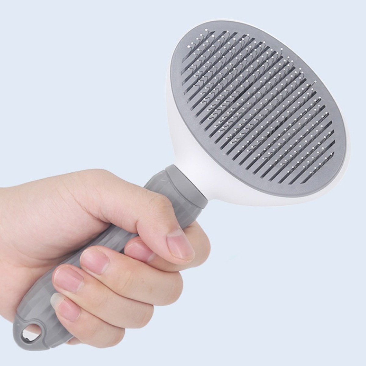 개냥아치 반려동물 부드러운 저자극 원터치 브러쉬 빗, 1개, 그레이 8,880원