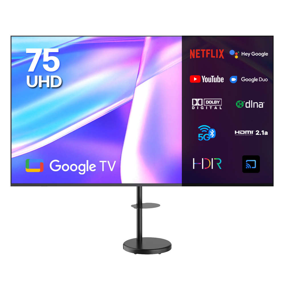이노스 4K UHD LED 구글 TV + 대형 삼탠바이미 티비 스탠드 삼텐바이미 TV 거치대 FS-30 블랙 세트, 189cm(75인치), S7501KU, 거치대형, 방문설치 978,000원