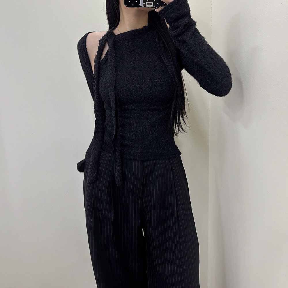 VANANA2 퍼 홀터끈 니트나시 가디건 세트 32,770원