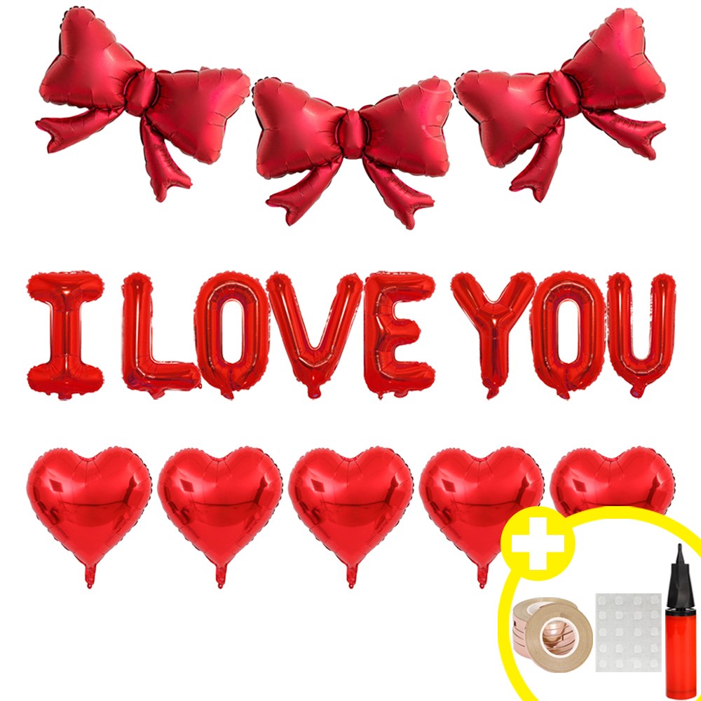 [리본아이러브유] 발레코어 리본풍선 공주파티 러블리 인생샷 포토존 연출템 4옵션 [에브리띵스마일 ] 1234 18,000원