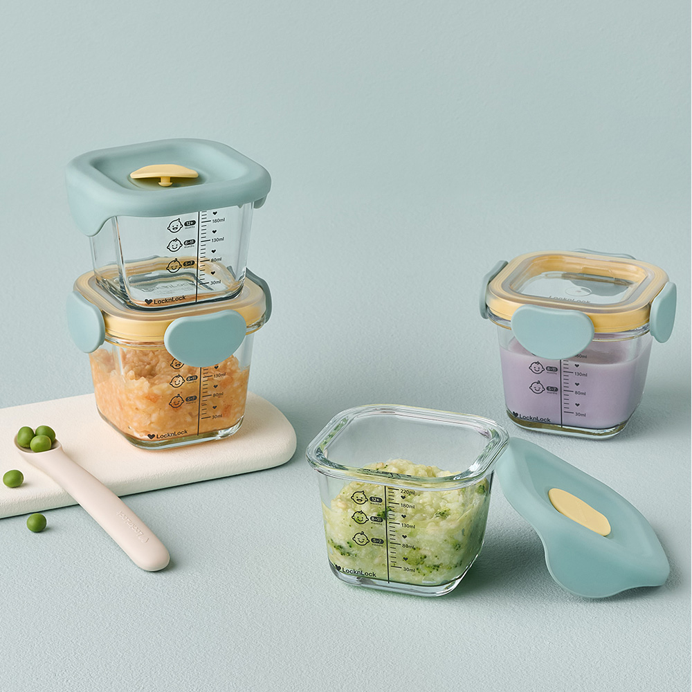 락앤락 리틀럽 디어 이유식용기 혼합 정사각 세트 19,500원