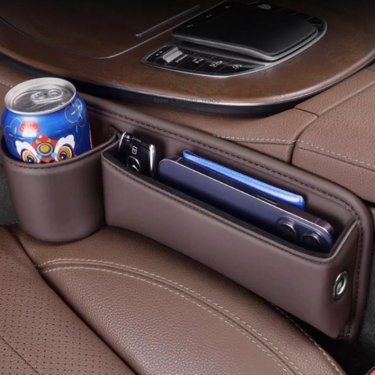신세기무역 차량용사이드포켓 컵홀더형 차량용 틈새 수납박스 자동차 틈새 수납함, 1개, 운전석갈색 11,050원