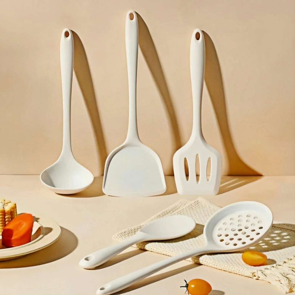 1988life 실리콘 조리도구 5종 세트, 1세트, 크림화이트, 실리콘 조리 5종 15,800원