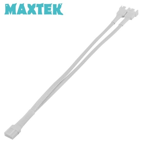 무배 맥스텍 MT682 PWM 4핀 팬전원 2분배 연장 케이블 팬허브 메쉬타입 27cm 쿨러 팬커넥터 연장 화이트 1,900원