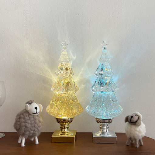 크리스마스 트리 워터볼 LED 무드등 오르골 연말 집들이 선물, 실버 55,180원
