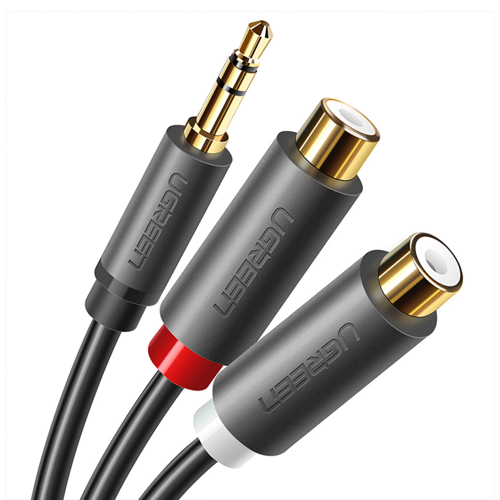 유그린 스테레오 3.5mm M to 2 RCA F 오디오 케이블 혼합색상, 1개, AV109 11,500원