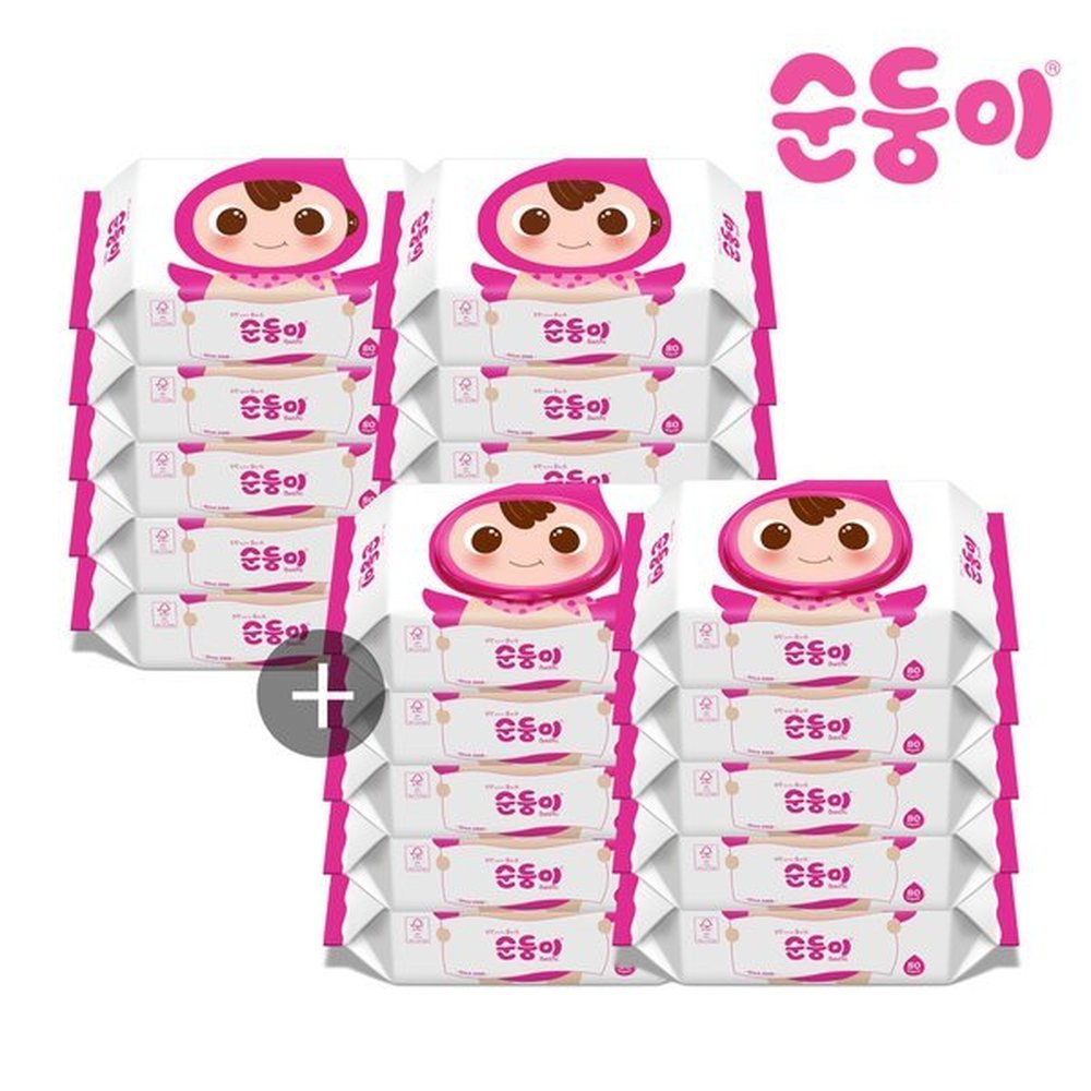 세트 순둥이 아기물티슈 베이직 리필 80매 10팩캡 80매 10팩 (BR01BC01) 57,330원