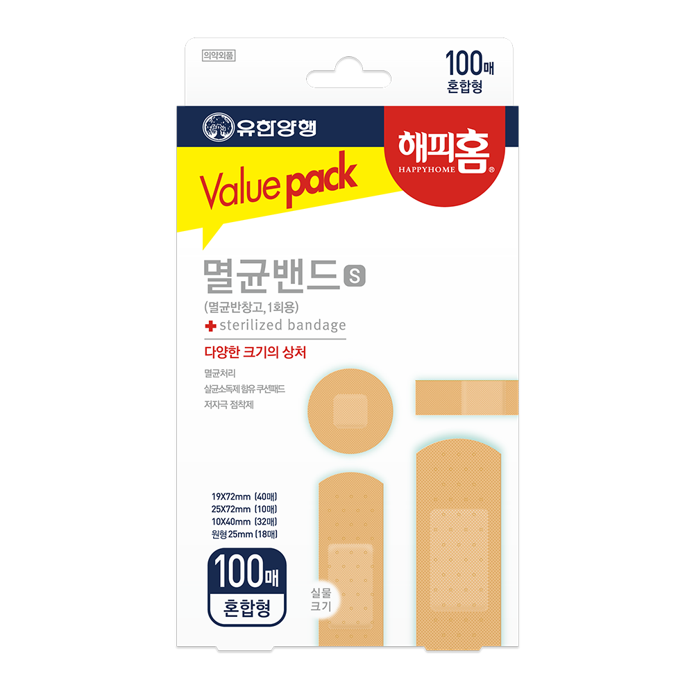 해피홈 멸균밴드 S 혼합형, 100개입, 1개 4,050원