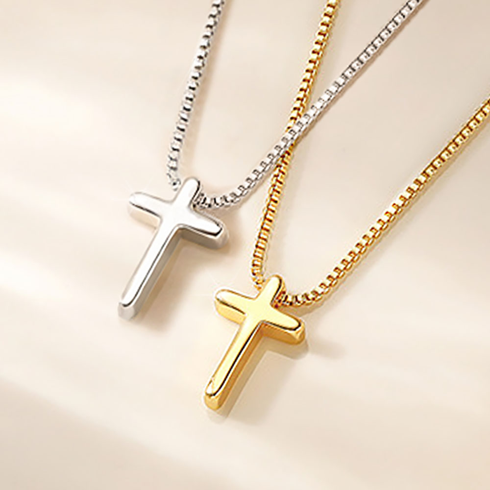 변색없는 써지컬 목걸이 블랑 십자가 크로스 여성 여자 고급 심플 실버 골드 8,800원