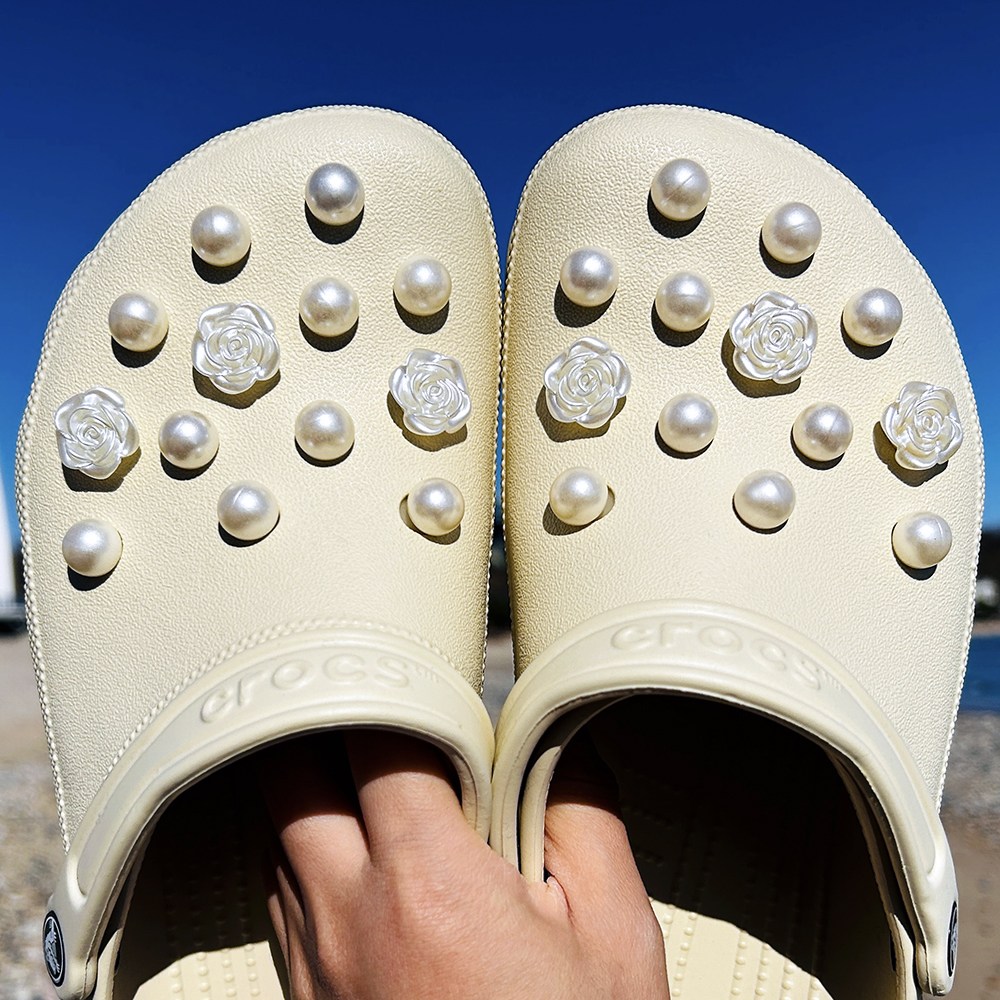 동행 진주 꽃 파츠 26pcs 슬리퍼 꾸미기 플라워 진주 신발 장식 고급 감성 파츠세트 DIY 악세사리 파츠, 26세트, 멀티 9,800원