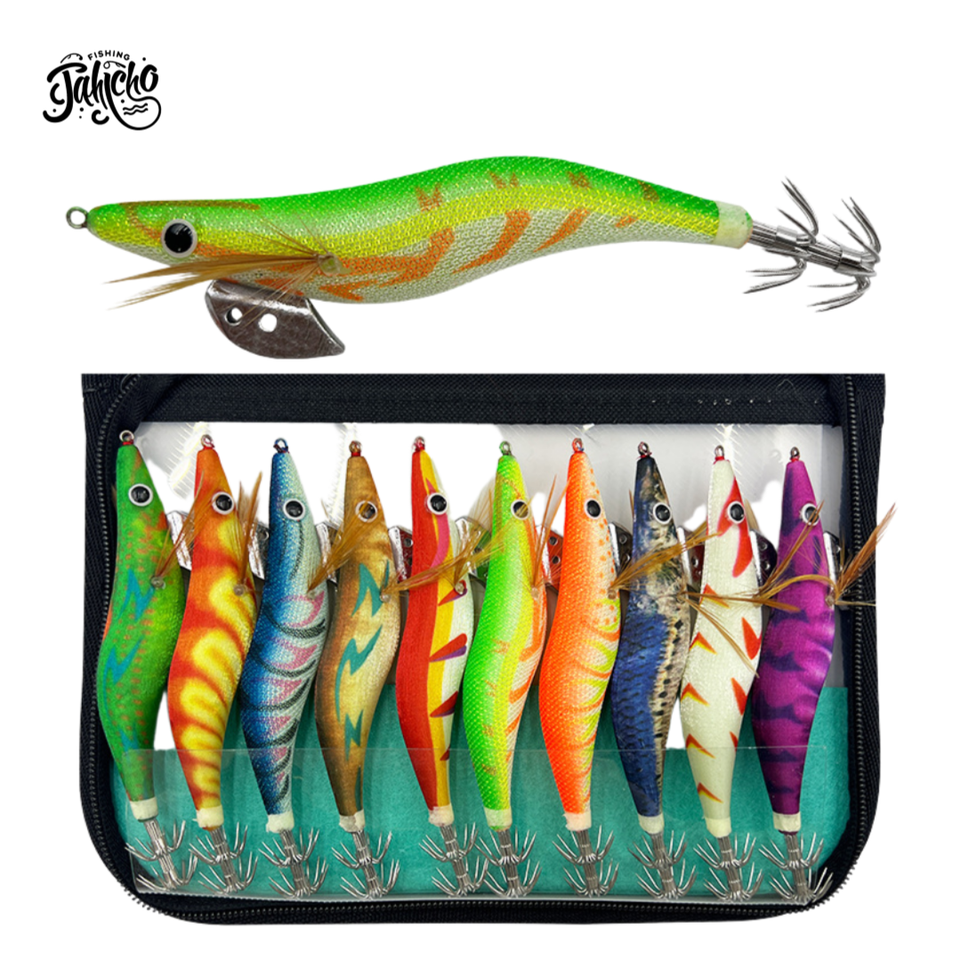 JAHCHO 에기선물세트 에기세트 무늬오징어 쭈꾸미 갑오징어 문어 채비 왕눈이, 10개, 15.6g, 3.0호 혼합색상 23,990원