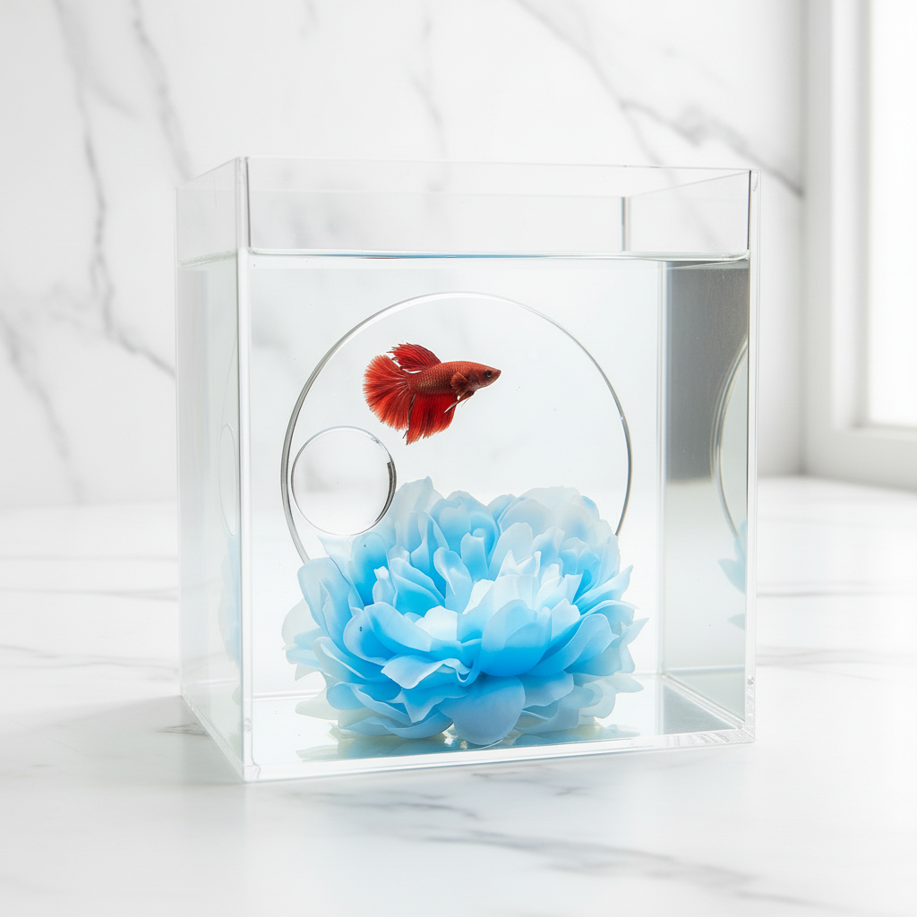 리비아쿠아 안깨지는 베타어항 미니 수족관, 1개 16,000원