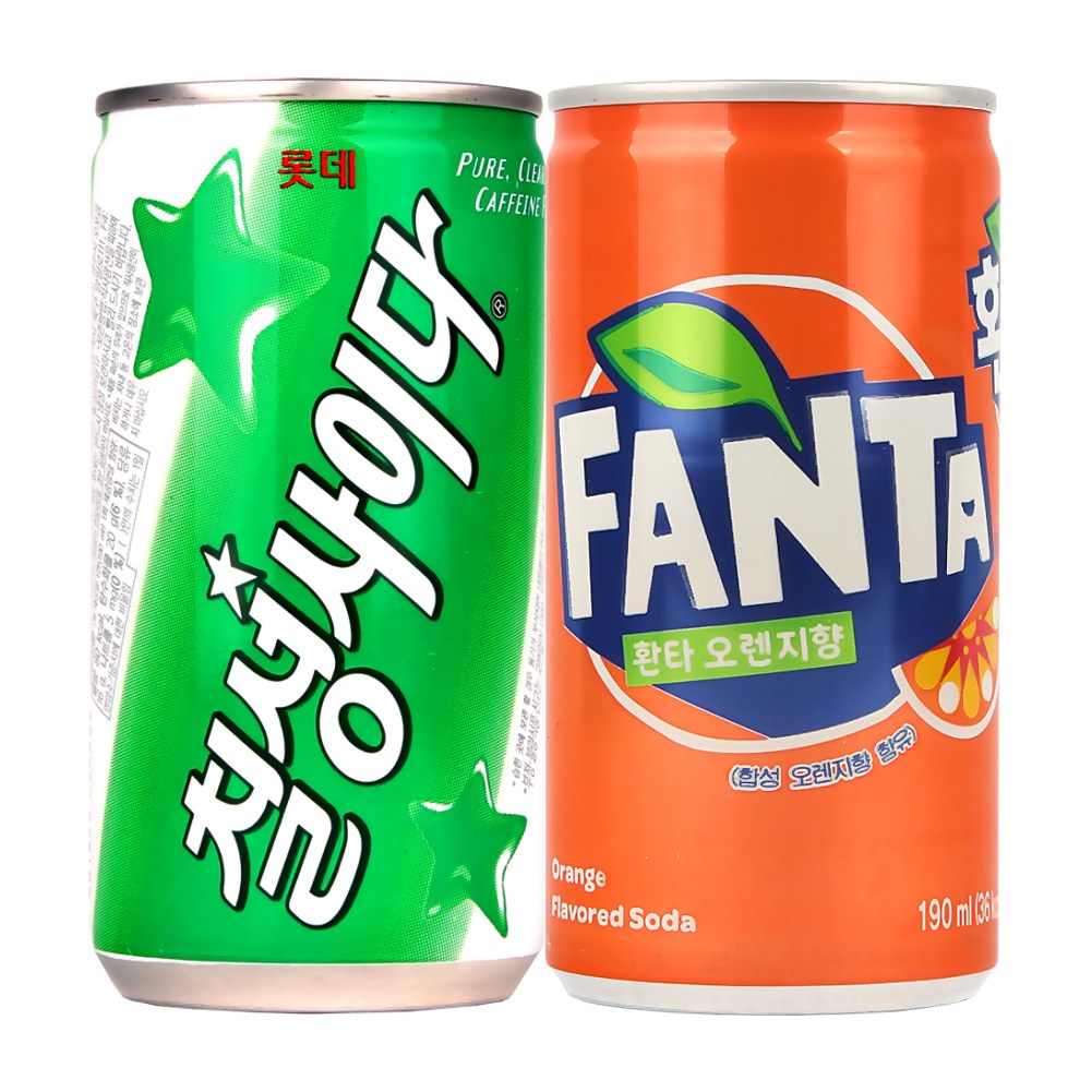 칠성사이다&환타오렌지 190ml X 각15개(총30개) 업소용/콜라/환타/탄산음료/과즙탄산/미니/소캔 16,050원