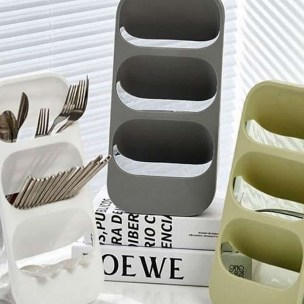 [지삼안전] 매장용 비품 수납통 보관 위생적인 업소용 스탠드형 수저통 물빠짐  (단품) 10,120원